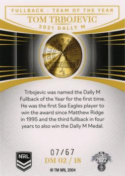 2022 NRL Elite - Dally M Awards Priority #DMP02 Tom Trbojevic Back